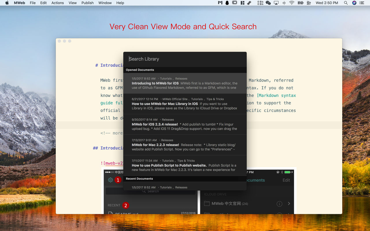 MWeb 3.1.8 – Mac版基于MarkDown编辑器和静态博客生成工具