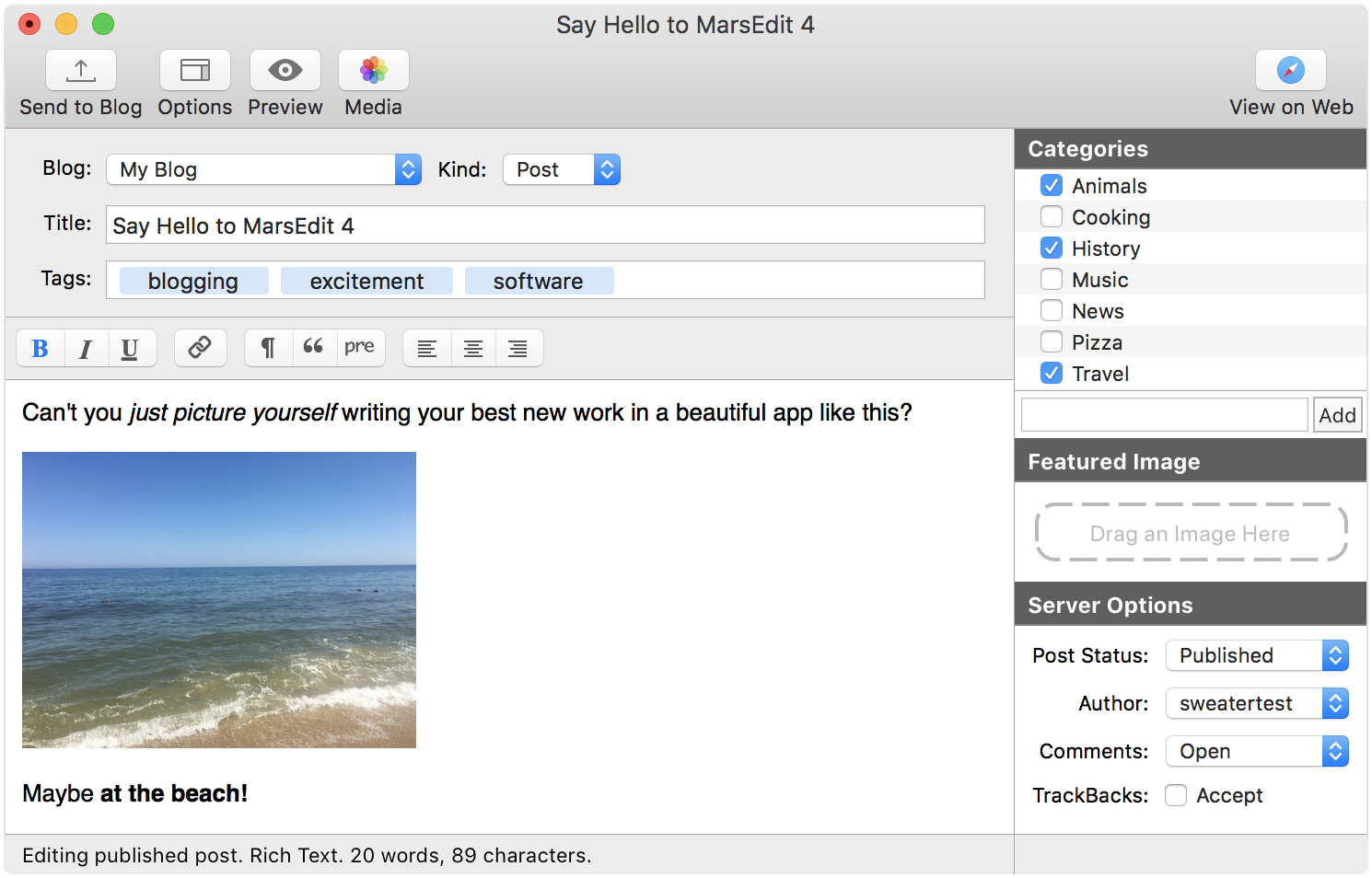 MarsEdit 4.3.4 - Mac主流博客编辑器工具下载